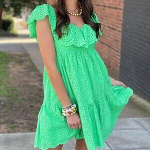 Lilly Pulitzer - Aesteria Green Eyelet dress